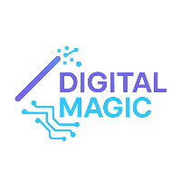 Logo of 'Digital Magic' with a stylized design on a white background
