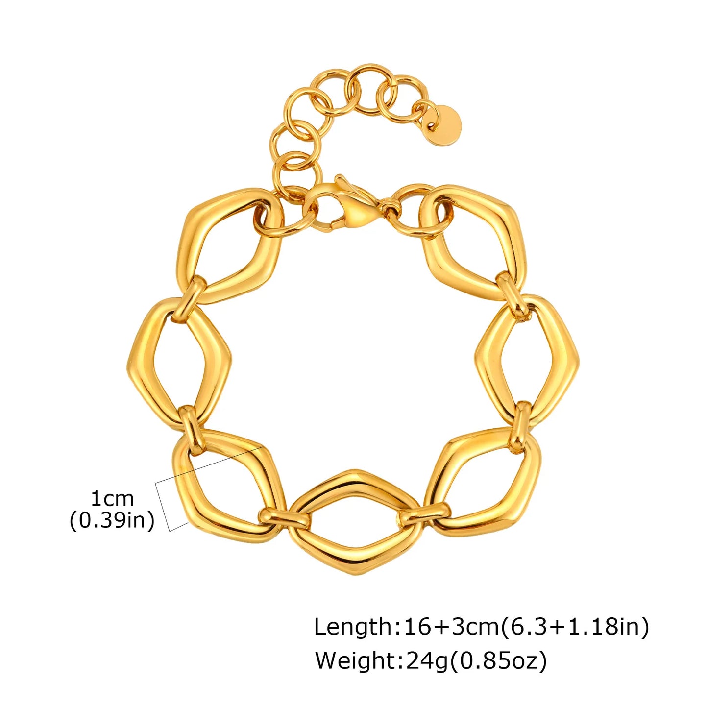 Chunky Gold Chain Bracelet – Waterproof Stainless Steel