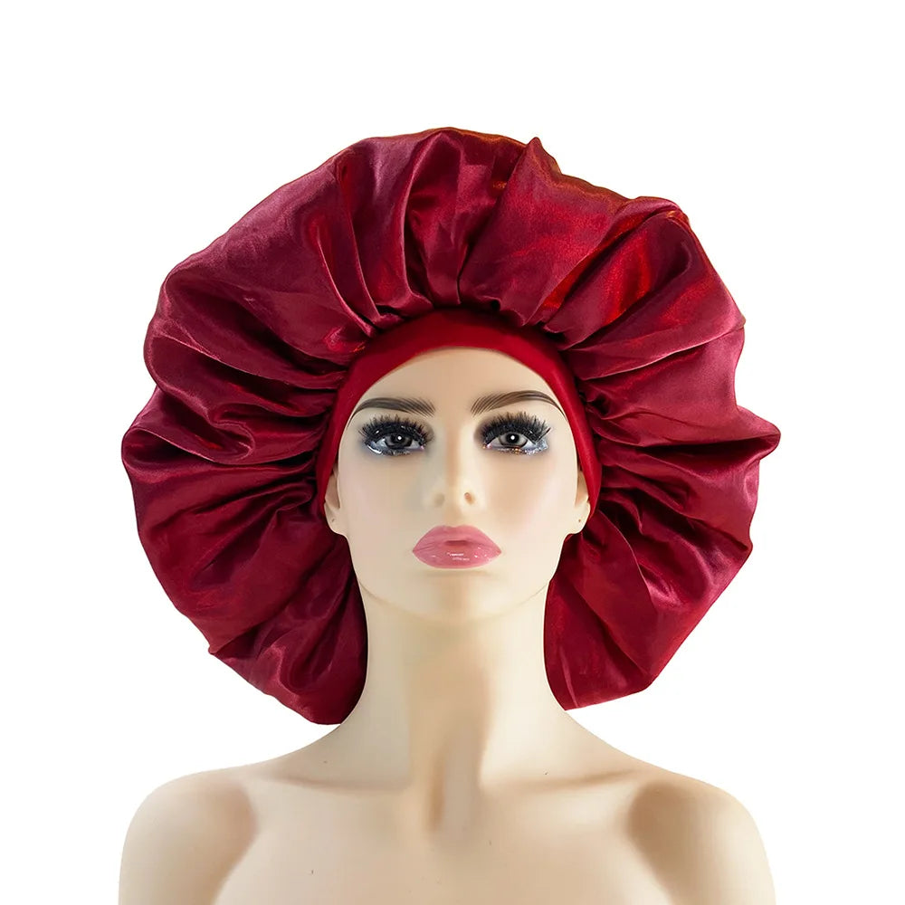 Oversized Satin Bonnet – Elegant Hair Sleep Cap