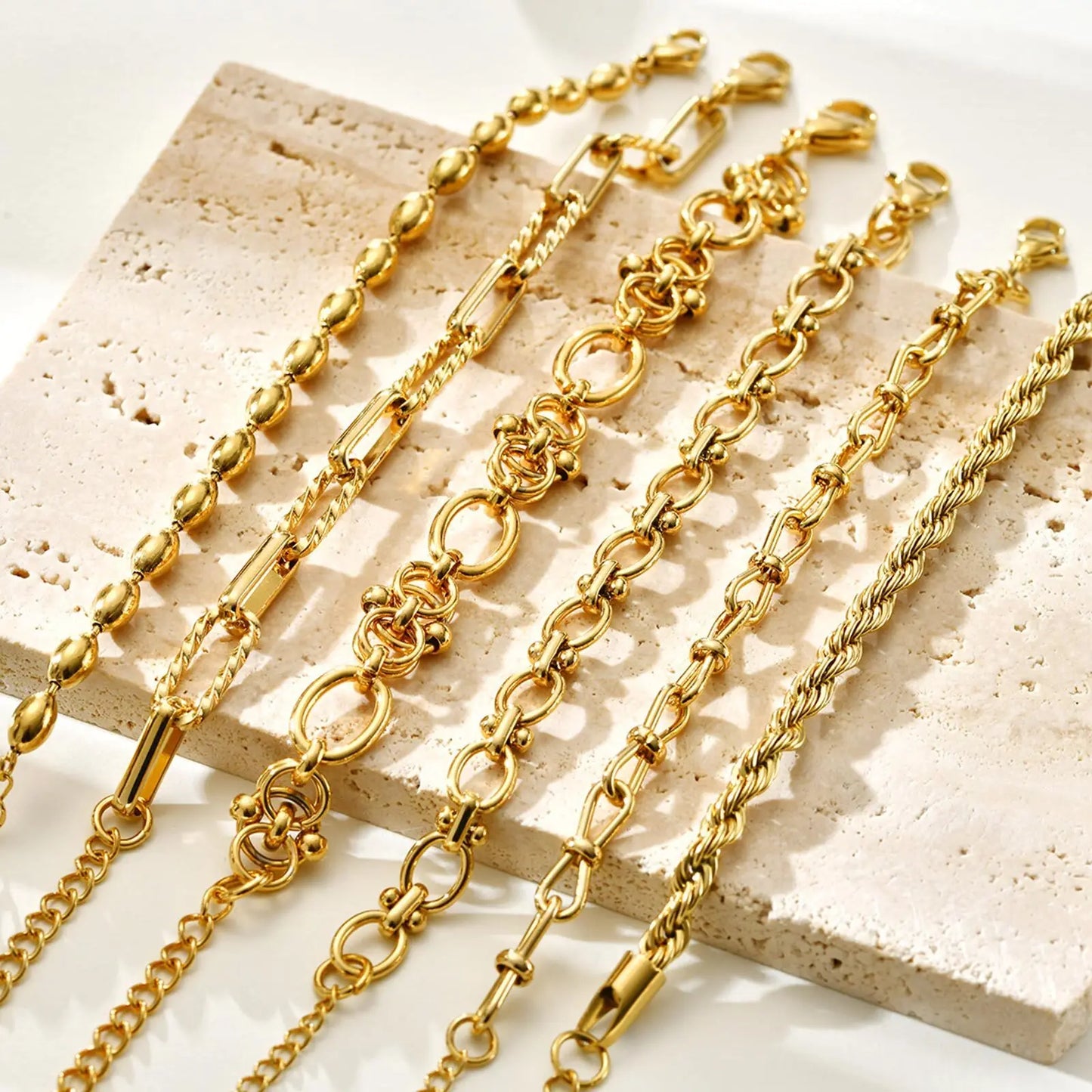 Chunky Gold Chain Bracelet – Waterproof Stainless Steel