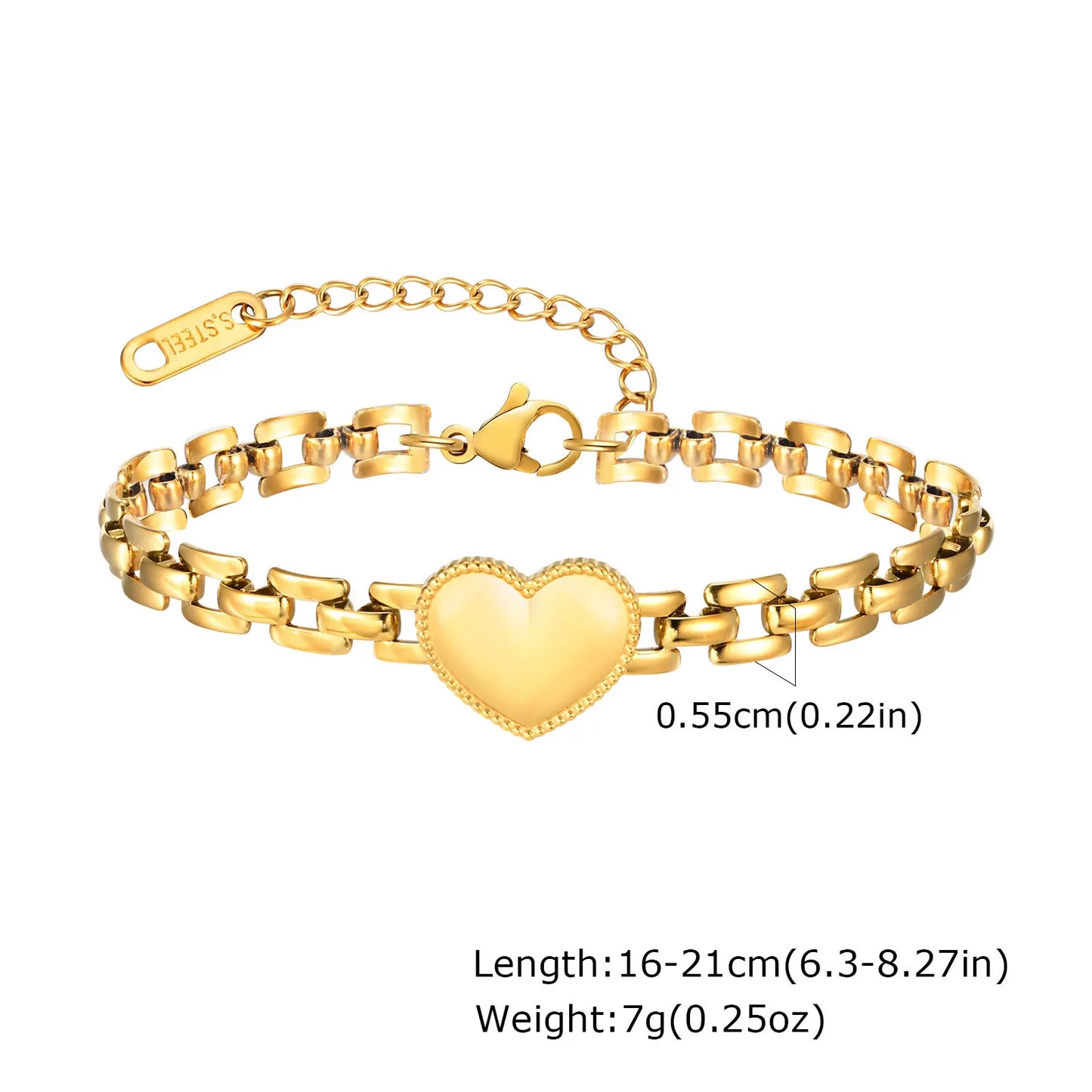 Chunky Gold Chain Bracelet – Waterproof Stainless Steel