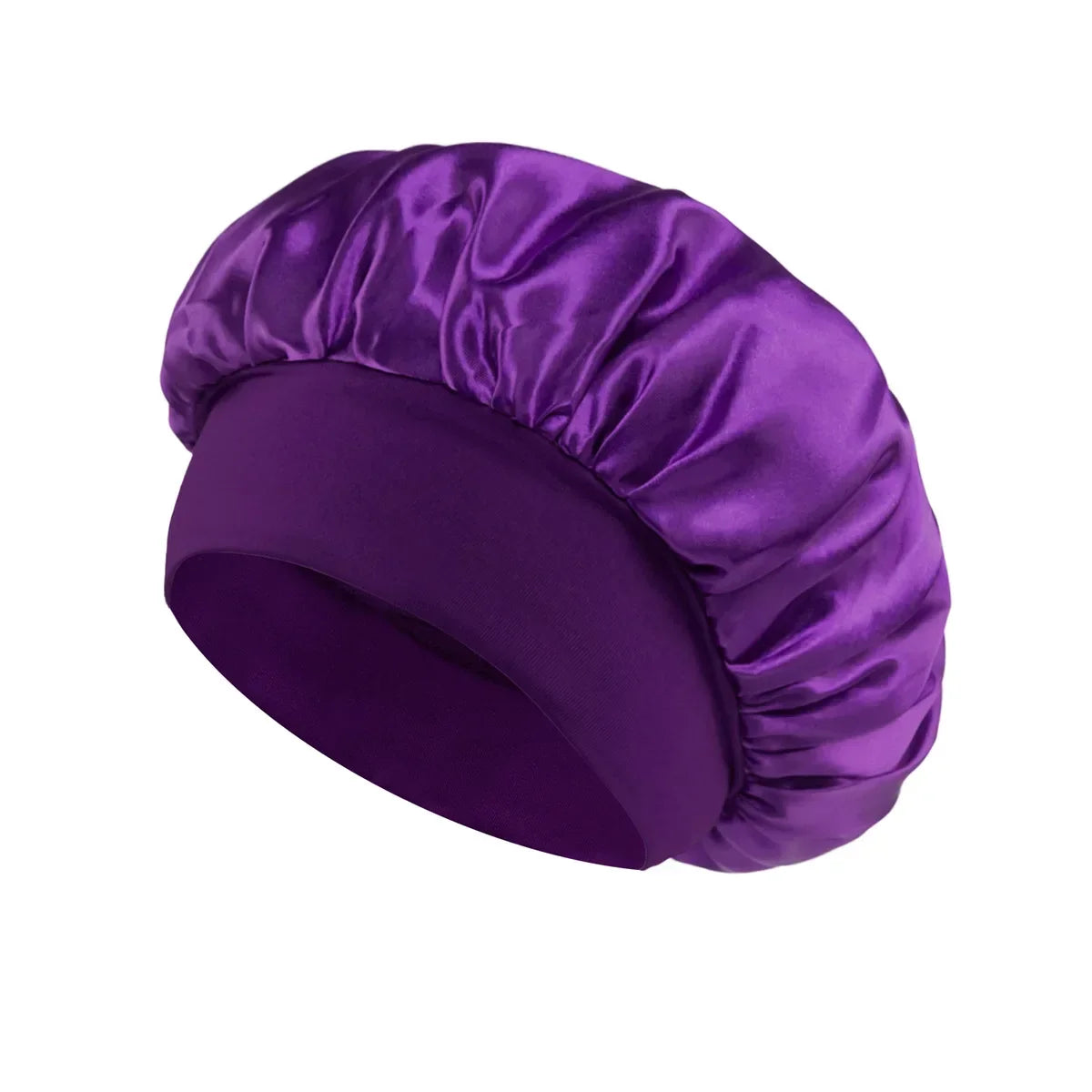 Satin Hair Bonnet – Wide-Band Sleep Cap for Hair Care