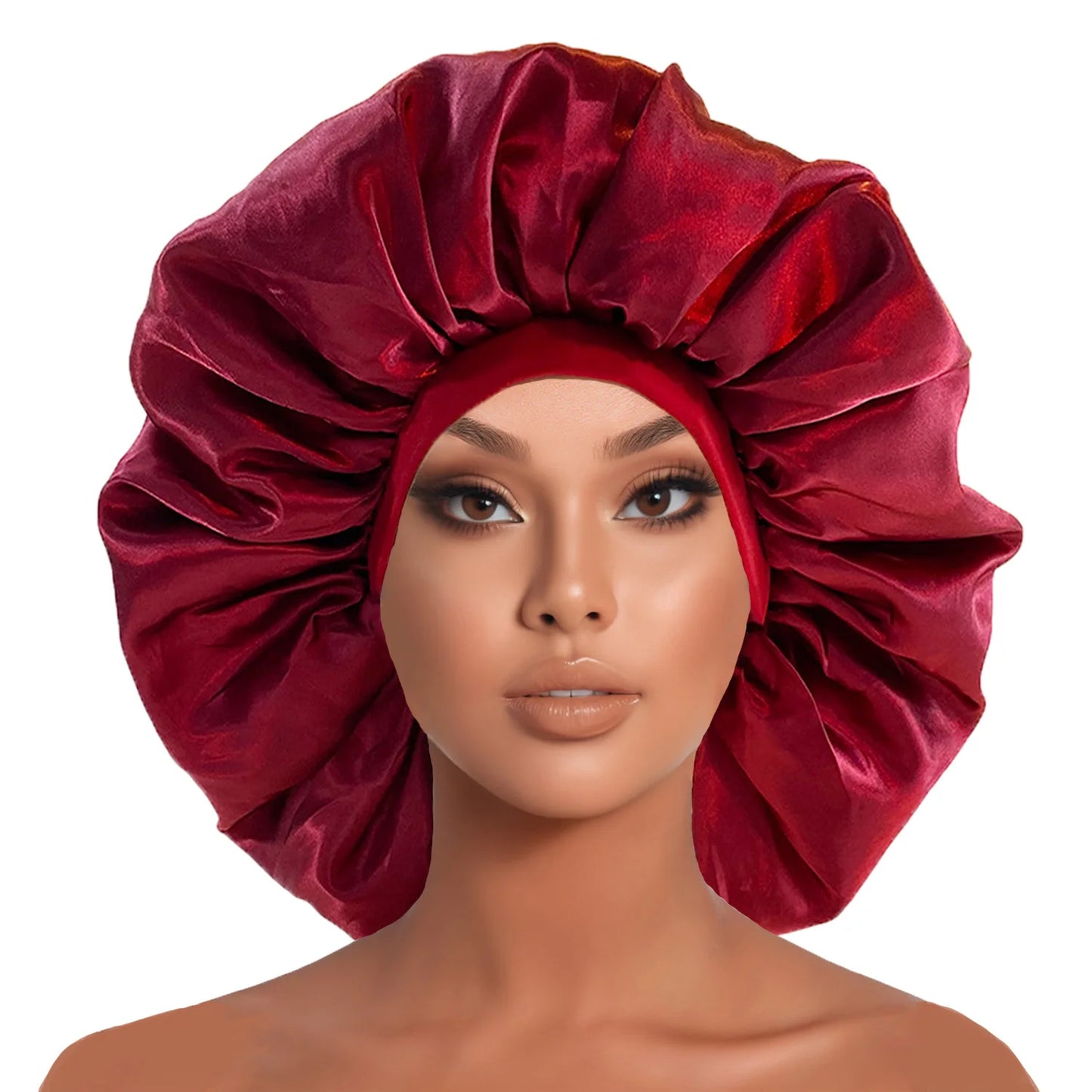 Oversized Satin Bonnet – Elegant Hair Sleep Cap