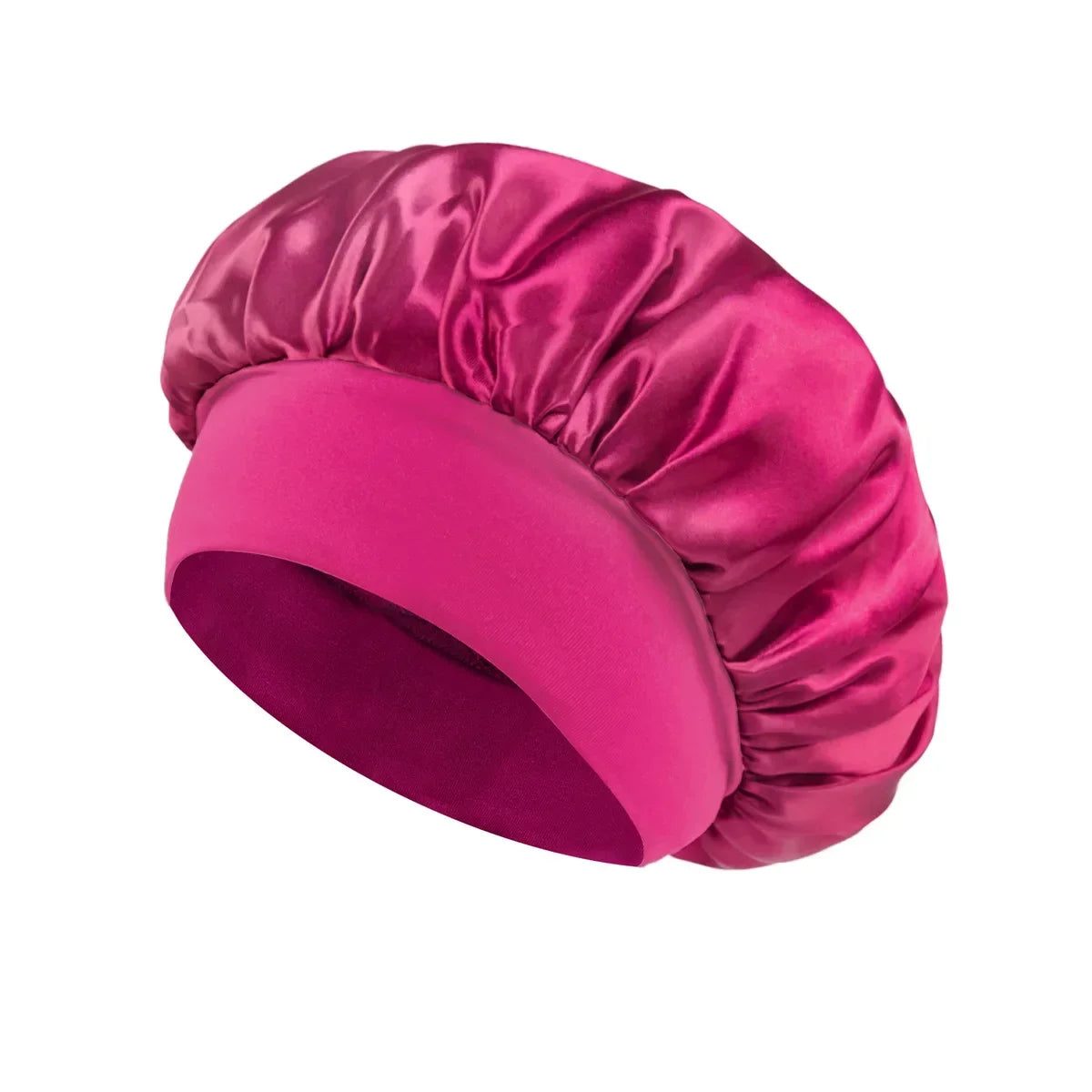 Satin Hair Bonnet – Wide-Band Sleep Cap for Hair Care