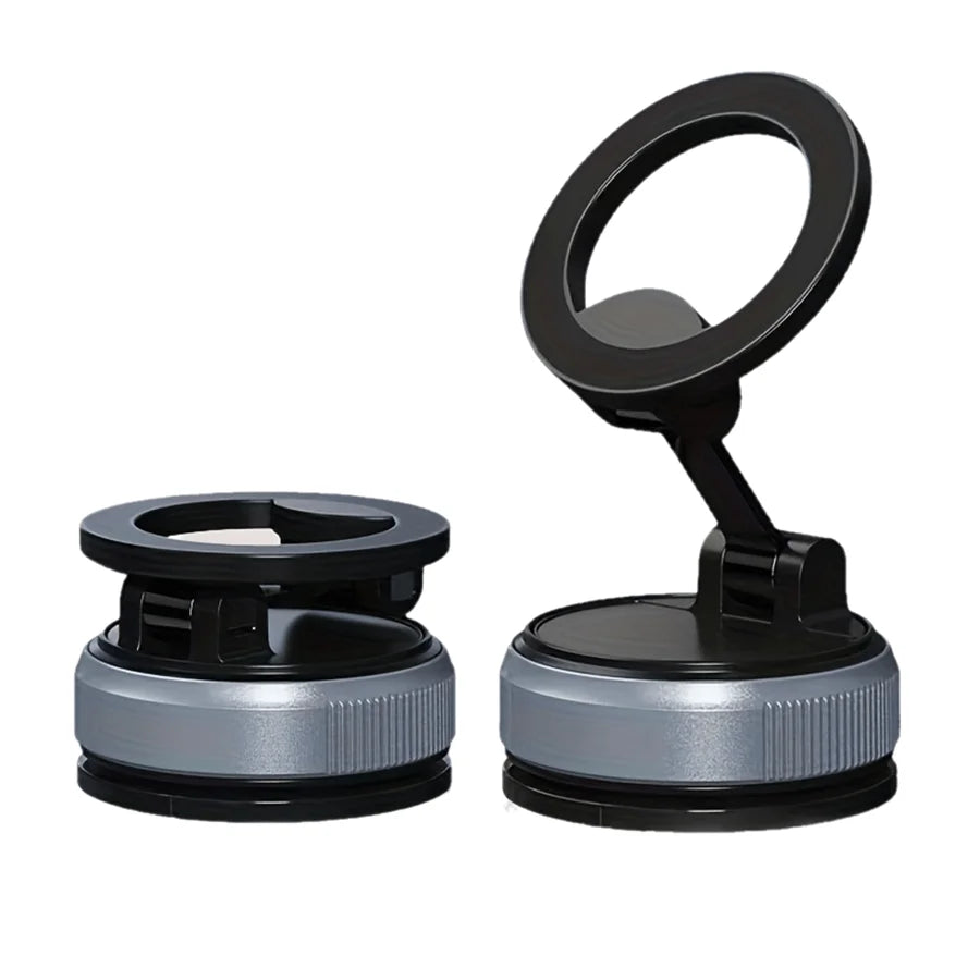 Vacuum magnetic phone holder, Magsafe suction cup phone holder, 360 ° adjustable magnetic phone holder, pocket sized foldable
