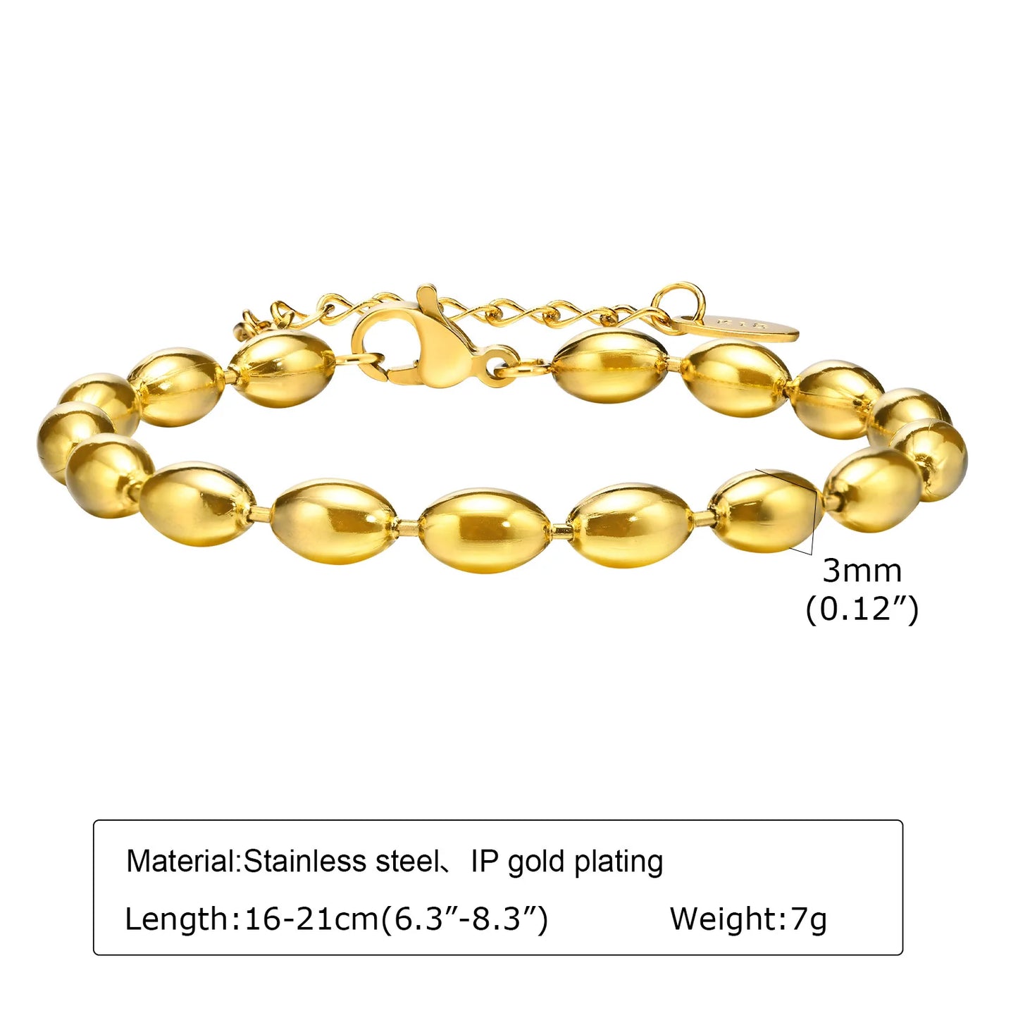 Chunky Gold Chain Bracelet – Waterproof Stainless Steel