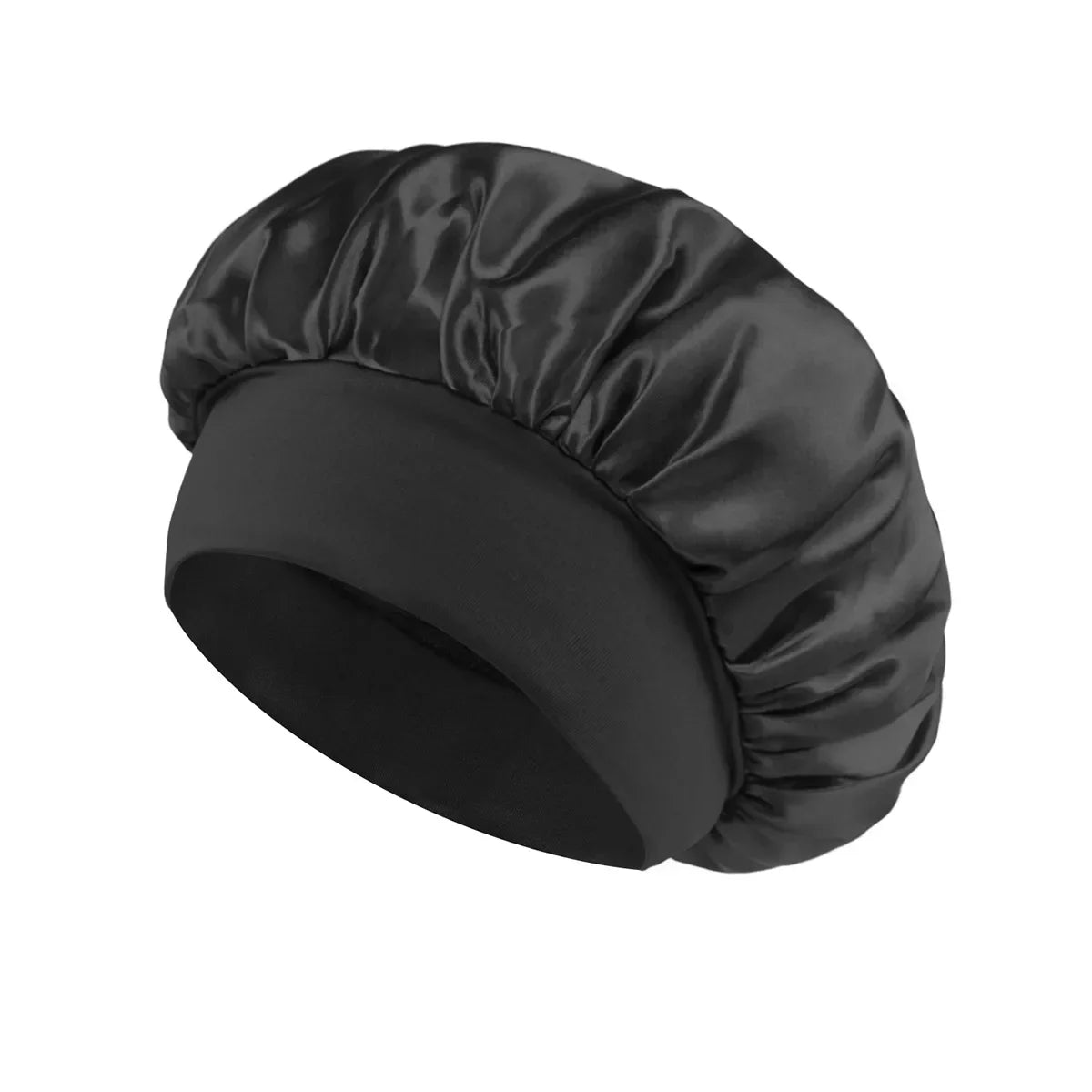 Satin Hair Bonnet – Wide-Band Sleep Cap for Hair Care