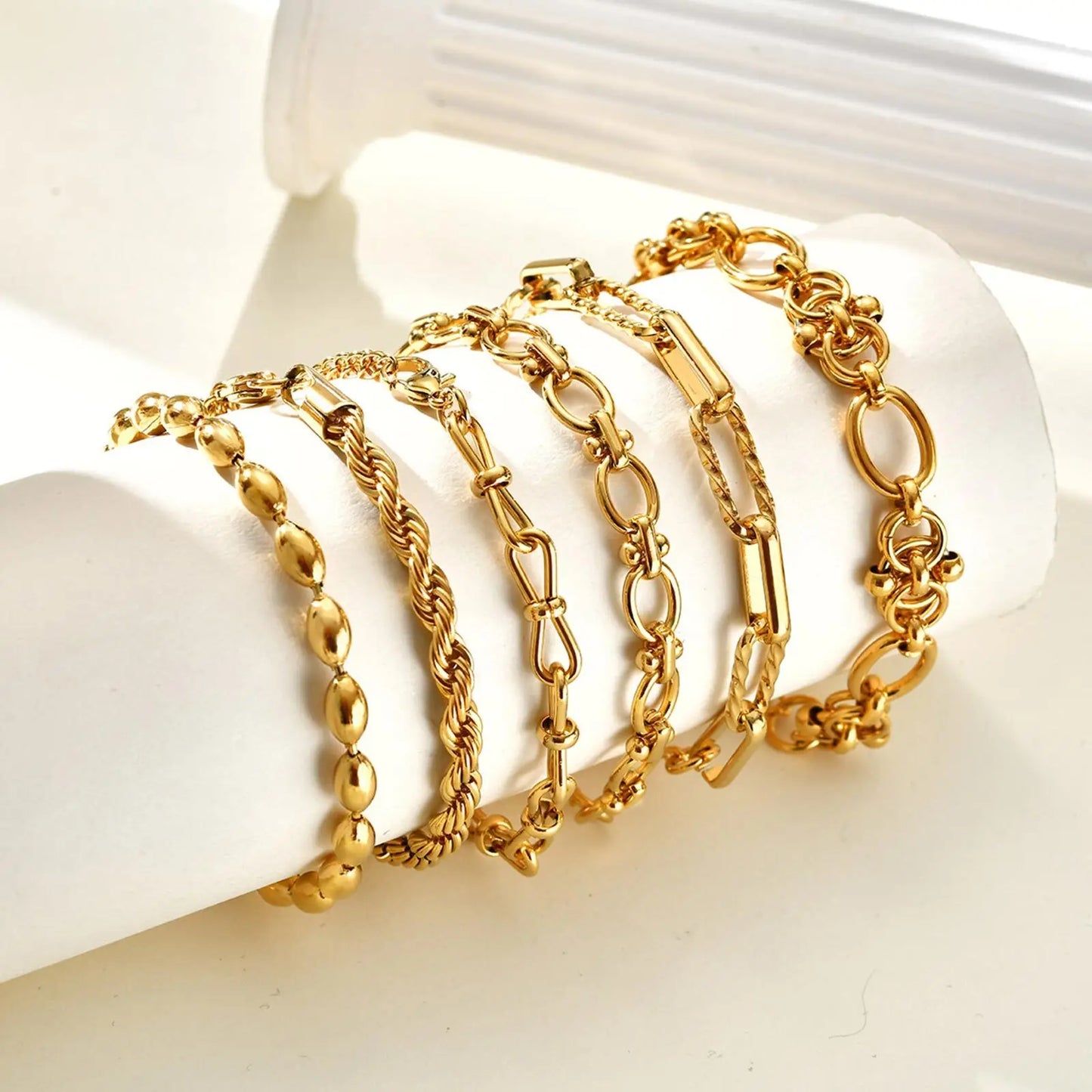 Chunky Gold Chain Bracelet – Waterproof Stainless Steel
