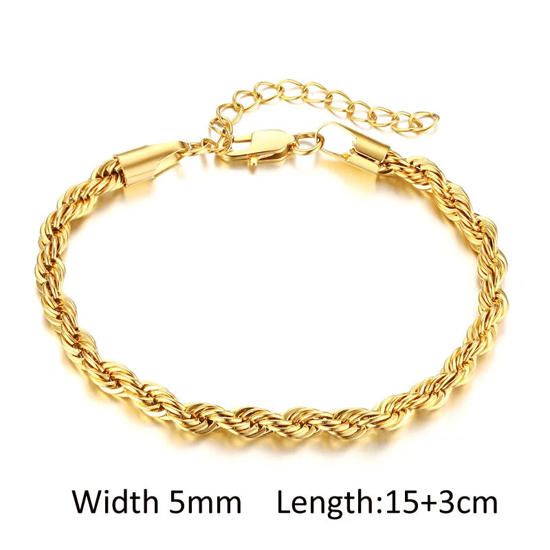 Chunky Gold Chain Bracelet – Waterproof Stainless Steel