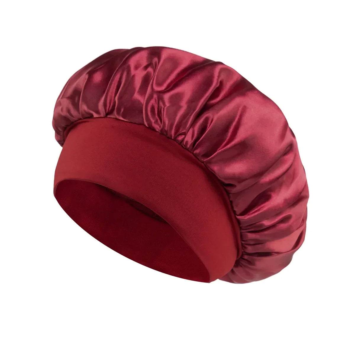 Satin Hair Bonnet – Wide-Band Sleep Cap for Hair Care