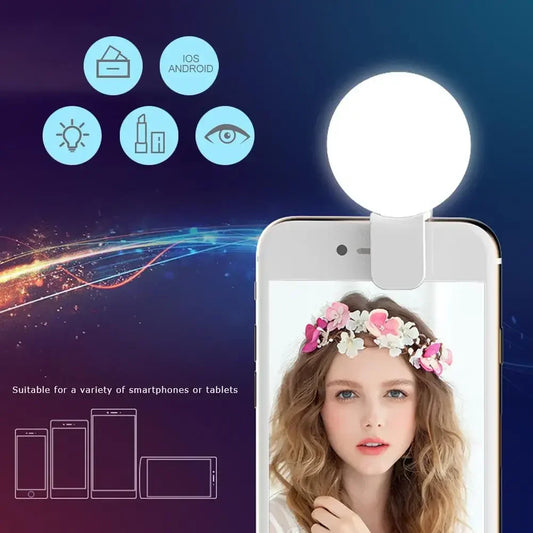 Mobile Phone LED Selfie Ring Light Portable Mini Durable