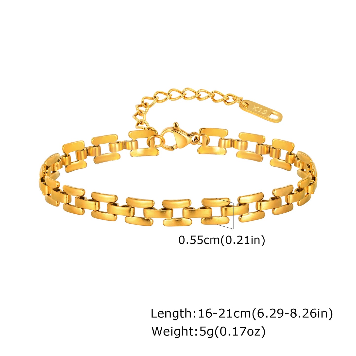 Chunky Gold Chain Bracelet – Waterproof Stainless Steel